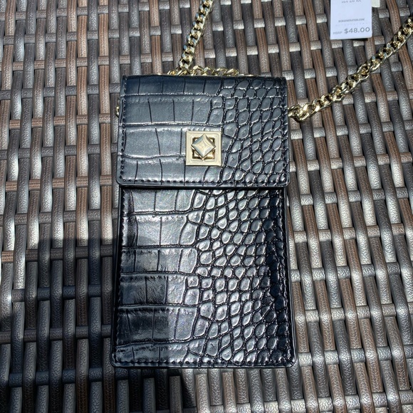 BCBGeneration Black Croc Embossed Bag - Picture 3 of 6